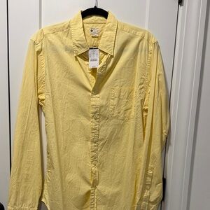 J. Crew Light Yellow Casual Button Down Shirt